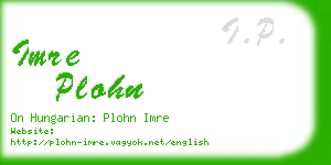 imre plohn business card